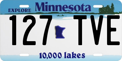 MN license plate 127TVE