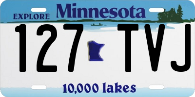 MN license plate 127TVJ