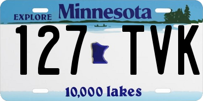MN license plate 127TVK