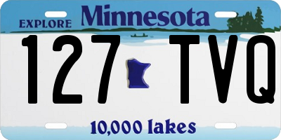 MN license plate 127TVQ