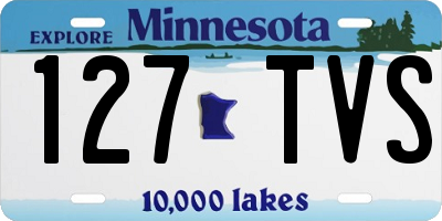 MN license plate 127TVS