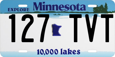 MN license plate 127TVT