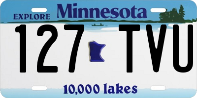 MN license plate 127TVU