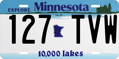 MN license plate 127TVW
