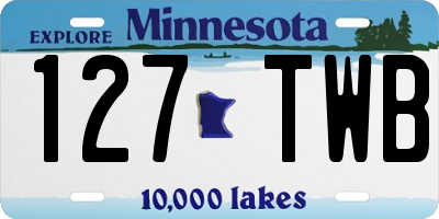 MN license plate 127TWB