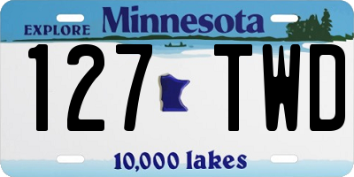 MN license plate 127TWD