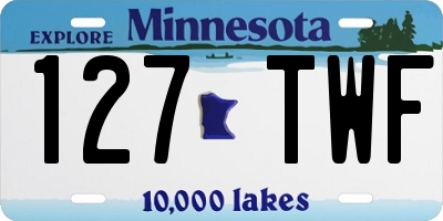 MN license plate 127TWF