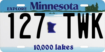 MN license plate 127TWK