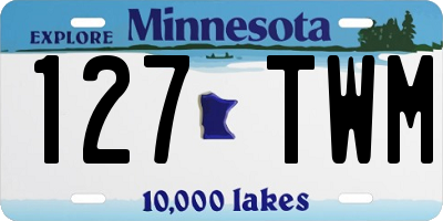 MN license plate 127TWM