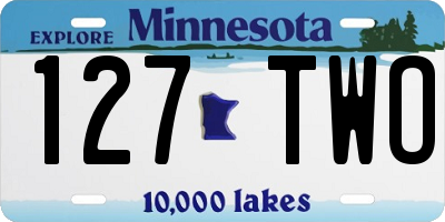 MN license plate 127TWO