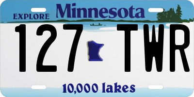 MN license plate 127TWR