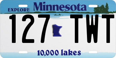 MN license plate 127TWT