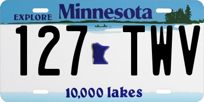 MN license plate 127TWV