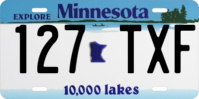 MN license plate 127TXF