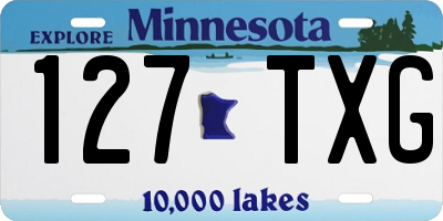 MN license plate 127TXG