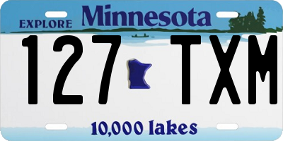 MN license plate 127TXM