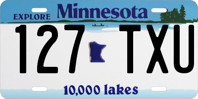 MN license plate 127TXU