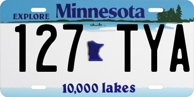 MN license plate 127TYA
