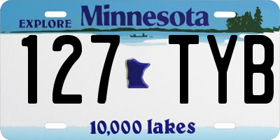MN license plate 127TYB