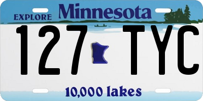 MN license plate 127TYC