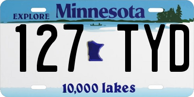 MN license plate 127TYD