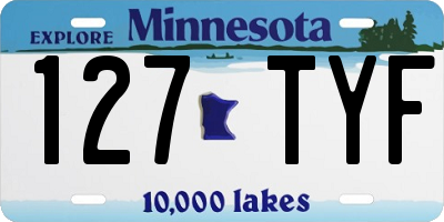 MN license plate 127TYF
