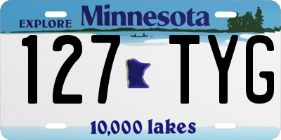 MN license plate 127TYG