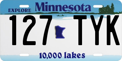 MN license plate 127TYK