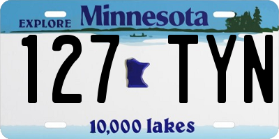MN license plate 127TYN