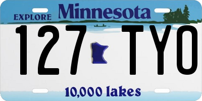 MN license plate 127TYO