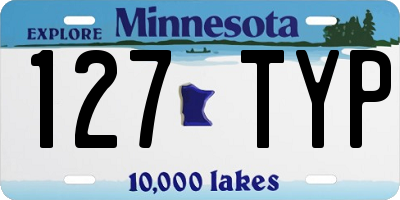 MN license plate 127TYP