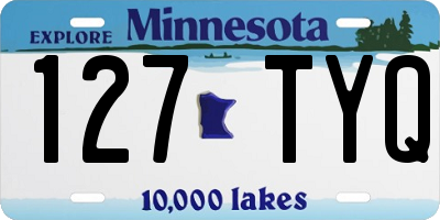 MN license plate 127TYQ
