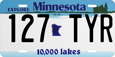 MN license plate 127TYR