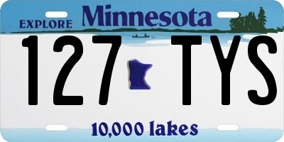 MN license plate 127TYS