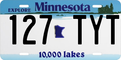 MN license plate 127TYT