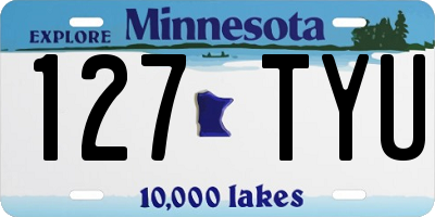 MN license plate 127TYU