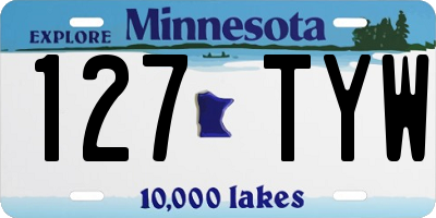 MN license plate 127TYW
