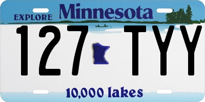 MN license plate 127TYY