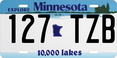 MN license plate 127TZB