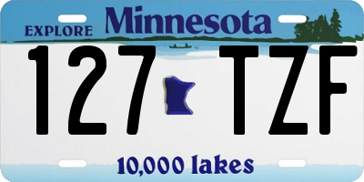 MN license plate 127TZF