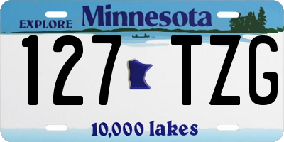MN license plate 127TZG