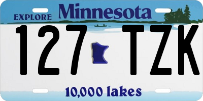 MN license plate 127TZK