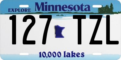 MN license plate 127TZL