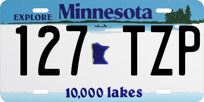 MN license plate 127TZP