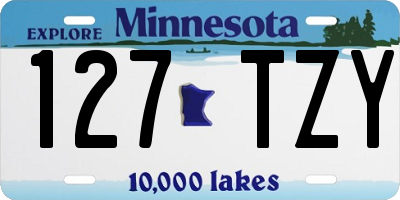MN license plate 127TZY