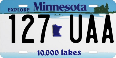 MN license plate 127UAA