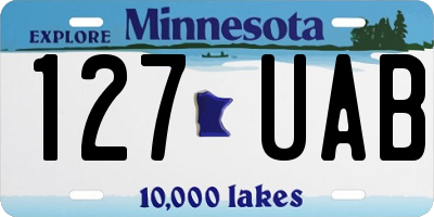 MN license plate 127UAB