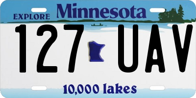 MN license plate 127UAV