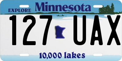 MN license plate 127UAX