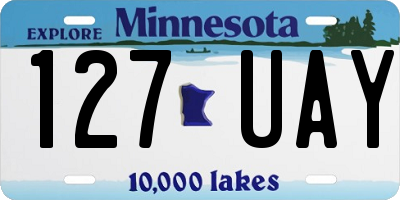 MN license plate 127UAY